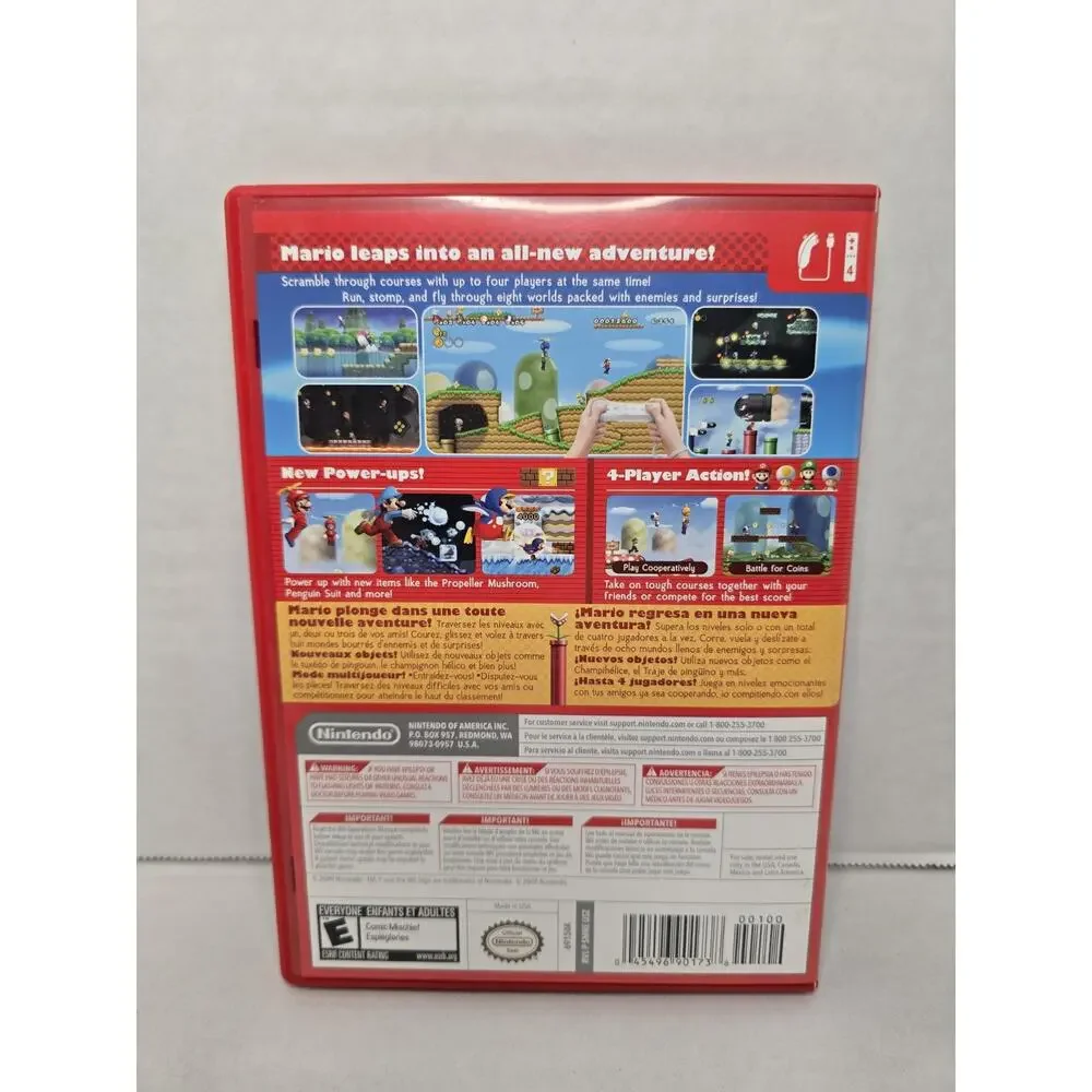 Nintendo New Super Mario Bros. Wii Complete Multiplayer E NTSC-U/C Super Mario
